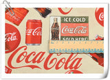 Ice Coke Sold Here Retro red! 1 yard Printed Cotton Fabric, Fabric by Yard, Yardage Fabrics 2201 - fabrics-top