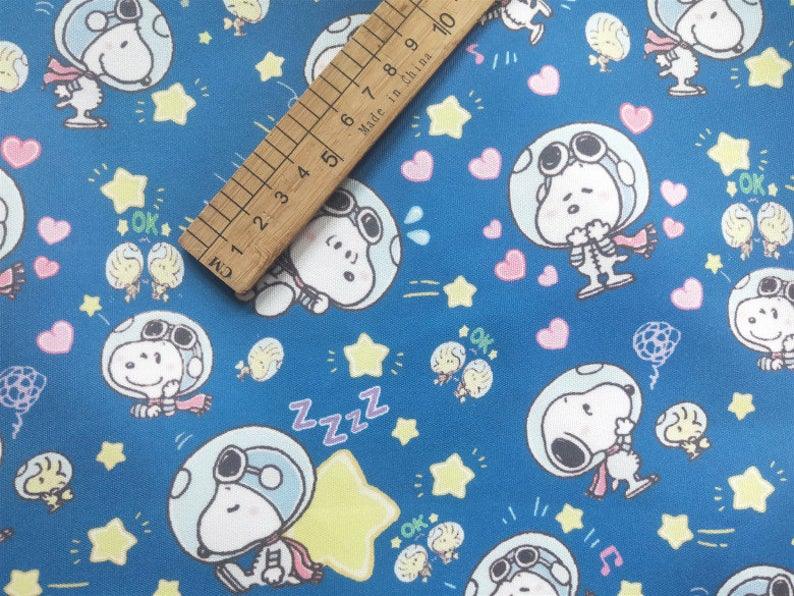 Snoopy Charlie Brown and Friends Series! 1 Yard Stiff Polyester Toile Fabric by Yard, Yardage Polyester Canvas Fabrics Bags Kids Children - fabrics-top