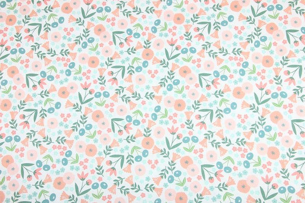 Simple Floral! 1 Yard Quality Medium Thickness Plain Cotton Fabric, Fabric by Yard, Yardage Cotton Fabrics for Style 2101
