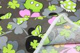 Lucky Mickey with Shamrock Happy St Patrick's Day! 1 Meter Cotton Clover Fabric, Fabric by Yard, Yardage Cotton Fabrics for  Style Garments - fabrics-top