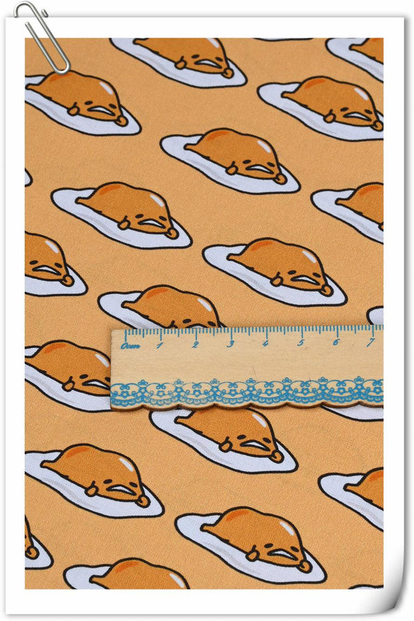 Gudetama the eggs depressed! 1 yard Fine Cotton Fabric, Fabric by Yard, Yardage Cotton Fabrics for  Style 2201 - fabrics-top