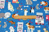 Woof and Meow 3 colors! 1 Meter Medium Thickness Cotton Fabric, Fabric by Yard, Yardage Cotton Fabrics for  Style Garments, Bags 190813 - fabrics-top