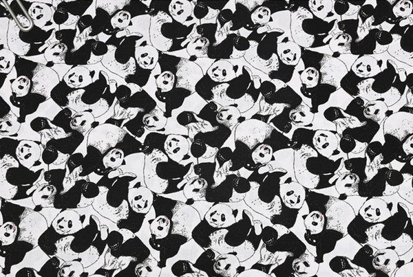 Panda Animal bw! 1 Yard medium Thickness Plain Cotton Fabric, Fabric by Yard, Yardage Cotton Fabrics