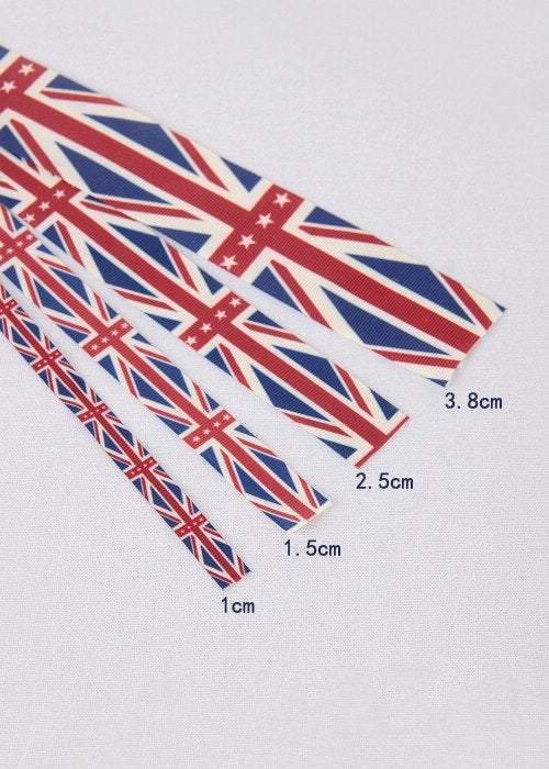 10 Yards Union Jack Ribbon, the Union Flag Pattern, 9 Yards 900cm length, Polyester, Great Britain Flag - fabrics-top