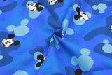 Mickey Blue Camou! 1 Meter Medium Thickness Cotton Fabric, Fabric by Yard, Yardage Cotton Fabrics for  Style Garments, Bags - fabrics-top