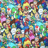 Super Mario and Friends! 1 Meter Top Quality Medium Thickness Plain Cotton Fabric, Fabric by Yard, Yardage Cotton Fabrics for  Style Garment - fabrics-top