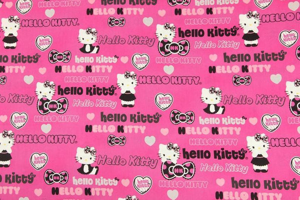 Hello Kitty rosy / Pink ! 1 yard Quality Printed Plain Cotton Fabric, Fabric by Yard, Yardage  Bag Fabrics, Children Fabrics, Kids, Japanese - fabrics-top