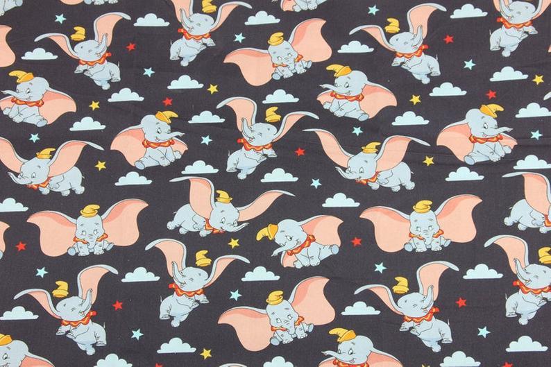 Mickey Winnie and Other! 1 Meter Printed Cotton Fabric, Fabric by Yard, Yardage Cotton Bag Fabrics, Children Fabrics - fabrics-top