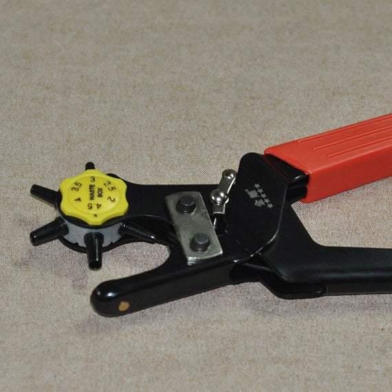 Quick Leather punching Tool, Quick Hole Puncher, Hole Punching Plier, 6 Punchs 2mm,2.5mm, 3mm, 3.5mm, 4mm, 4.5mm - fabrics-top