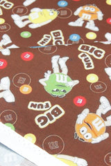 M&M's Chocolate Beans ! 1 Meter Medium Thickness Cotton Fabric, Fabric by Yard, Yardage Cotton Fabrics for Style Clothes, Bags - fabrics-top