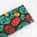 Skulls 2 Pattern! 1 Meter Medium Thickness  Cotton Fabric, Fabric by Yard, Yardage Cotton Fabrics for  Style Garments, Bags - fabrics-top