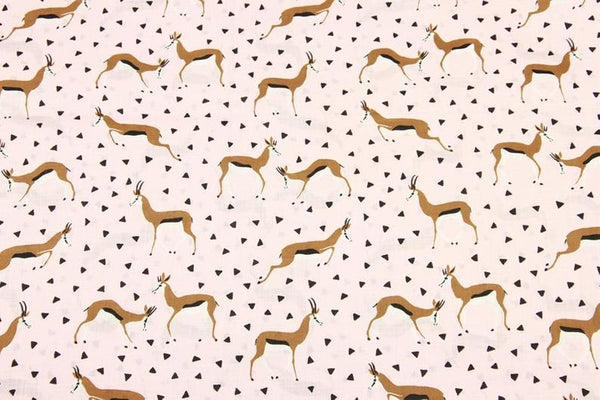 Deer Pink! 1 Meter Medium Thickness Cotton Fabric, Fabric by Yard, Yardage Cotton Fabrics for Style Clothes, Bags Deer Reindeer