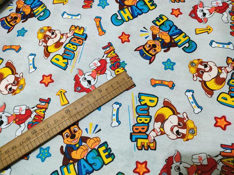 Paw Patrol gray! 1 Meter Medium Thickness Cotton Fabric, Fabric by Yard, Yardage Cotton Fabrics for Style Clothes, Bags Dog, Great Dane - fabrics-top