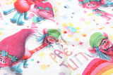 Trolls Pass the Glitter! 1 Meter Medium Weight Plain Cotton Fabric, Fabric by Yard, Yardage Cotton Fabrics for  Style Garments, Bags - fabrics-top