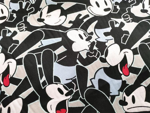 Mickey with Long Ears! 1 Meter Medium Thickness  Cotton Fabric, Fabric by Yard, Yardage Cotton Fabrics Style Garments, Bags - fabrics-top