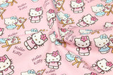 Hello Kitty drawing pink! 1 Meter Printed Cotton Fabric, Fabric by Yard, Yardage Cotton Bag Fabrics, Children Fabrics, Kids, 2108 - fabrics-top