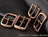 Solid Pure Red Copper  日“ Shape D-Shape 1.5'' Belt Buckles for Men, Perfectly Beautiful hand Forged Copper Buckle