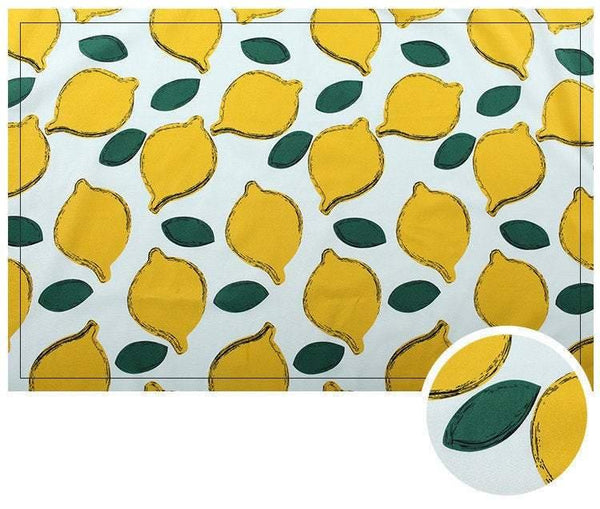 Lemons 3 Colors! 1 Meter Fine Cotton Fabric, Fabric by Yard, Yardage Cotton Fabrics for  Style Dress Clothes Skirt