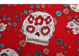 Skulls Red! 1 Meter Medium Thickness Plain Cotton Fabric, Fabric by Yard, Yardage Cotton Fabrics for  Style Garments, Bags - fabrics-top