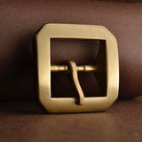 Chunky Solid Brass  日“ Shape Brass 1.5'' Belt Buckles for Men, Vintage handmade Style