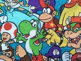 Super Mario and Friends! 1 Meter Top Quality Medium Thickness Plain Cotton Fabric, Fabric by Yard, Yardage Cotton Fabrics for  Style Garment - fabrics-top