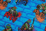 Teenage Mutant Ninja Turtles blue! 1 Meter Medium Thickness Stiff Cotton Fabric, Fabric by Yard, Yardage Cotton Fabrics for Bags - fabrics-top