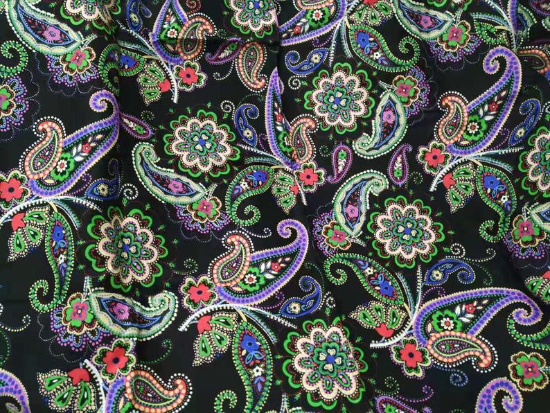 Lilac Paisley, Kiev Paisley, Island Blooms, Indio Painted Medallion! 1 Meter Quality Printed Cotton,  Fabrics by Yard Vera Retired pattern - fabrics-top