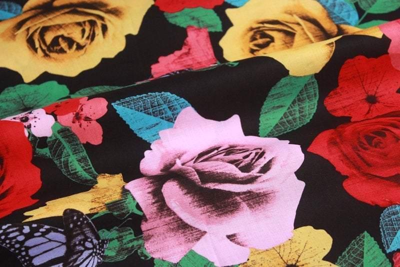 Havana rose! 1 Meter Medium Thickness Cotton Fabric, Fabric by Yard, Yardage Cotton Fabrics for  Style Garments, Bags 2017 - fabrics-top