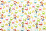 Super Mario and Friends 2 Colors! 1 Meter Top Quality Medium Thickness Plain Cotton Fabric, Fabric by Yard, Yardage Cotton Fabrics - fabrics-top