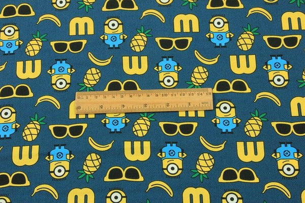 Minions Vacation Series! 1 Meter Medium Thickness  Cotton Fabric, Fabric by Yard, Yardage Cotton Fabrics for  Style Garments, Bags Yellow - fabrics-top