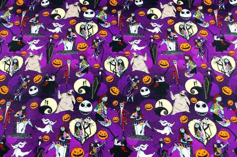 Corpes Bride the Hollywood Movies series 4! 1 Meter Medium Thickness Plain Cotton Fabric, Fabric by Yard, Yardage Cotton Fabrics Halloween - fabrics-top