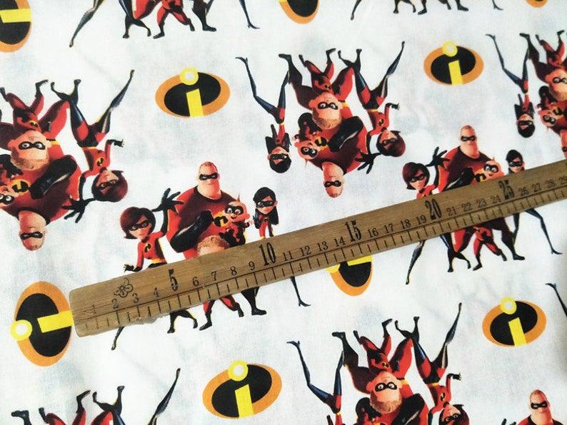 The Incredibles Family! 1 Meter Medium Thickness Cotton Fabric, Fabric by Yard, Yardage Cotton Fabrics for  Style Garments, Bags Super Hero - fabrics-top