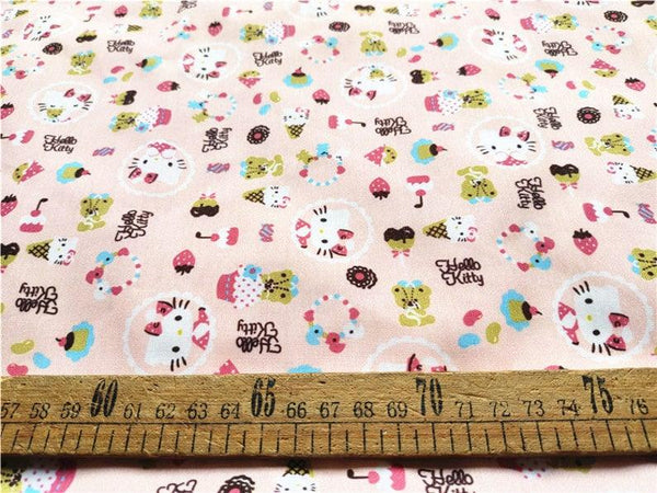 Hello Kitty Poly 6 Colors! 1 Meter Light Weight Polyester Fabric, Fabric by Yard, Yardage Cotton Fabrics for  Style Garments, Mask Fabrics - fabrics-top