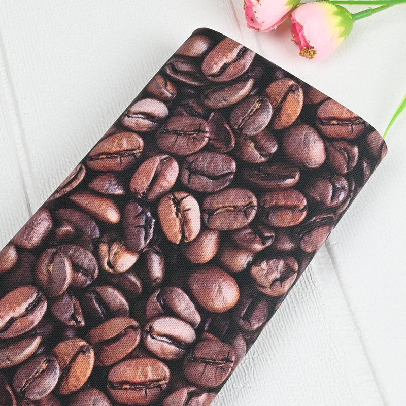 Coffee beans! 1 yard Thick Cotton Plain Fabric, Fabric by Yard, Yardage Cotton Fabrics for  Style Garments