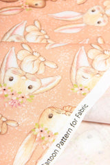 Bunny Pink! 1 Meter Printed Cotton Fabric, Fabric by Yard, Yardage Fabrics, Children  Kids - fabrics-top