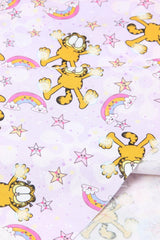 the Garfield cat and Rainbow! 1 Yard Printed Cotton Fabric, Fabric by Yard, Yardage Fabrics, Children  Kids - fabrics-top