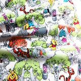 Winnie the Pooh and Friends! 1 Meter Medium Thickness  Cotton Fabric, Fabric by Yard, Yardage Cotton Fabrics for Garments, Bags Yellow - fabrics-top