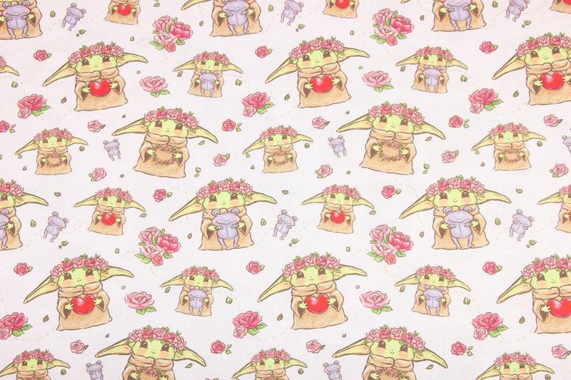 Yoda Baby 2 Colors! 1 Meter Printed Cotton Fabric, Fabric by Yard, Yardage Fabrics, Children  Kids 2103 - fabrics-top