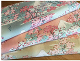 Mount Fujii and Sakura Japanese Ukiyo-e! 1 Meter Quality Printed Cotton, Fabrics by Yard, Fabric Yardage Floral Fabrics Japanese Style - fabrics-top