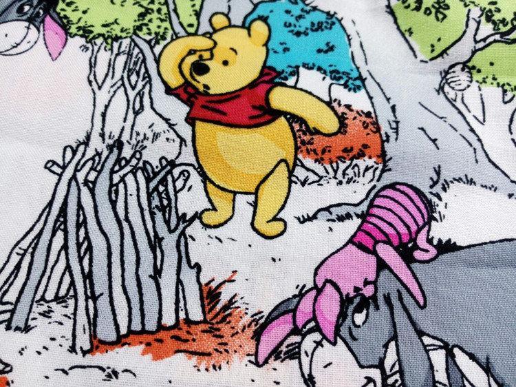Winnie the Pooh and Friends! 1 Meter Medium Thickness  Cotton Fabric, Fabric by Yard, Yardage Cotton Fabrics for Garments, Bags Yellow - fabrics-top