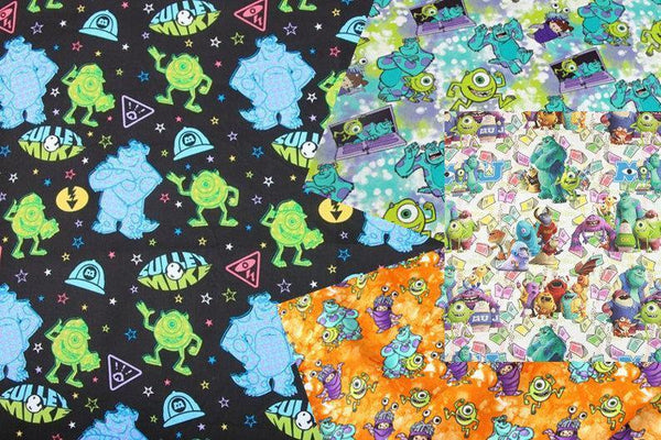 Monsters Inc.! 1 Meter Medium Thickness Plain Cotton Fabric, Fabric by Yard, Yardage Cotton Fabrics for  Style Garments, Bags
