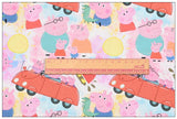 Peppa Pig Cars! 1 Meter Printed Cotton Fabric, Fabric by Yard, Yardage Fabrics, Children  Kids 2203 - fabrics-top