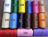 A Spool of Leather Hand Sewing Thread, Total Length 260 meters(285 Yards),Flat Paraffined Thread for Leather Sewing,150D 1mm thickness, Wax - fabrics-top