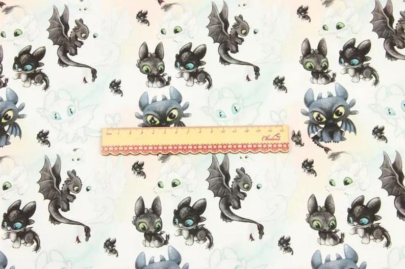 Mickey Winnie and Other! 1 Meter Printed Cotton Fabric, Fabric by Yard, Yardage Cotton Bag Fabrics, Children Fabrics - fabrics-top