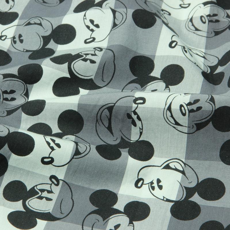 Mickey Gray Checks! 1 Meter Medium Thickness  Cotton Fabric, Fabric by Yard, Yardage Cotton Fabrics for  Style Garments, Bags - fabrics-top