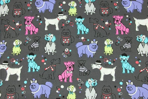 Woof and Meow 3 colors! 1 Meter Medium Thickness Cotton Fabric, Fabric by Yard, Yardage Cotton Fabrics for  Style Garments, Bags 190813 - fabrics-top