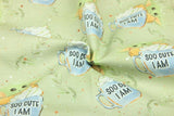 Yoda Baby 2 Colors! 1 Meter Printed Cotton Fabric, Fabric by Yard, Yardage Fabrics, Children  Kids 2103 - fabrics-top