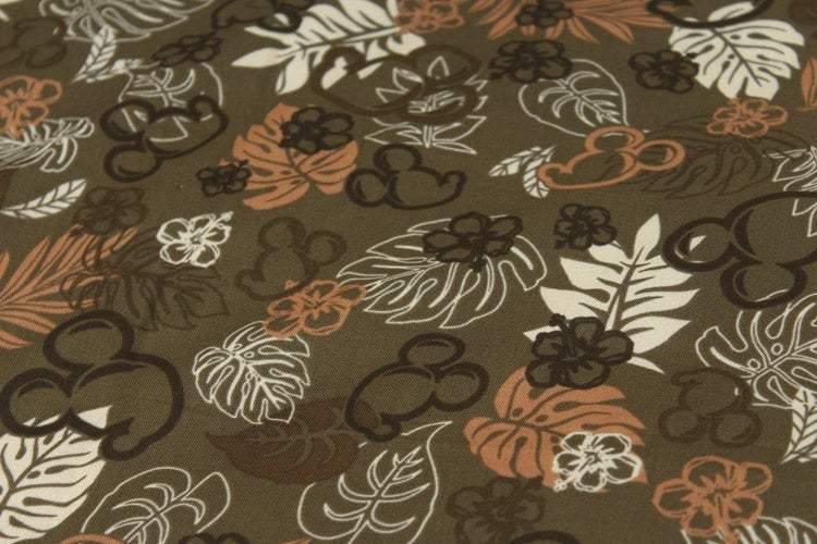 Mickey Leaves! 1 Meter Medium Thickness  Cotton Fabric, Fabric by Yard, Yardage Cotton Fabrics for  Style Garments, Bags - fabrics-top