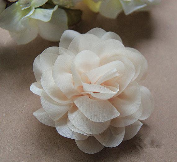 4pcs Gorgeous Silk Flower, Silk Blossom, With 1 Clips, Can be a Breast Pin, Brooch,or Ornament for Hat, Shoes or Wedding Garments, 6 colors - fabrics-top