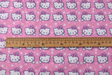 Hello Kitty rosy / Pink ! 1 yard Quality Printed Plain Cotton Fabric, Fabric by Yard, Yardage  Bag Fabrics, Children Fabrics, Kids, Japanese - fabrics-top